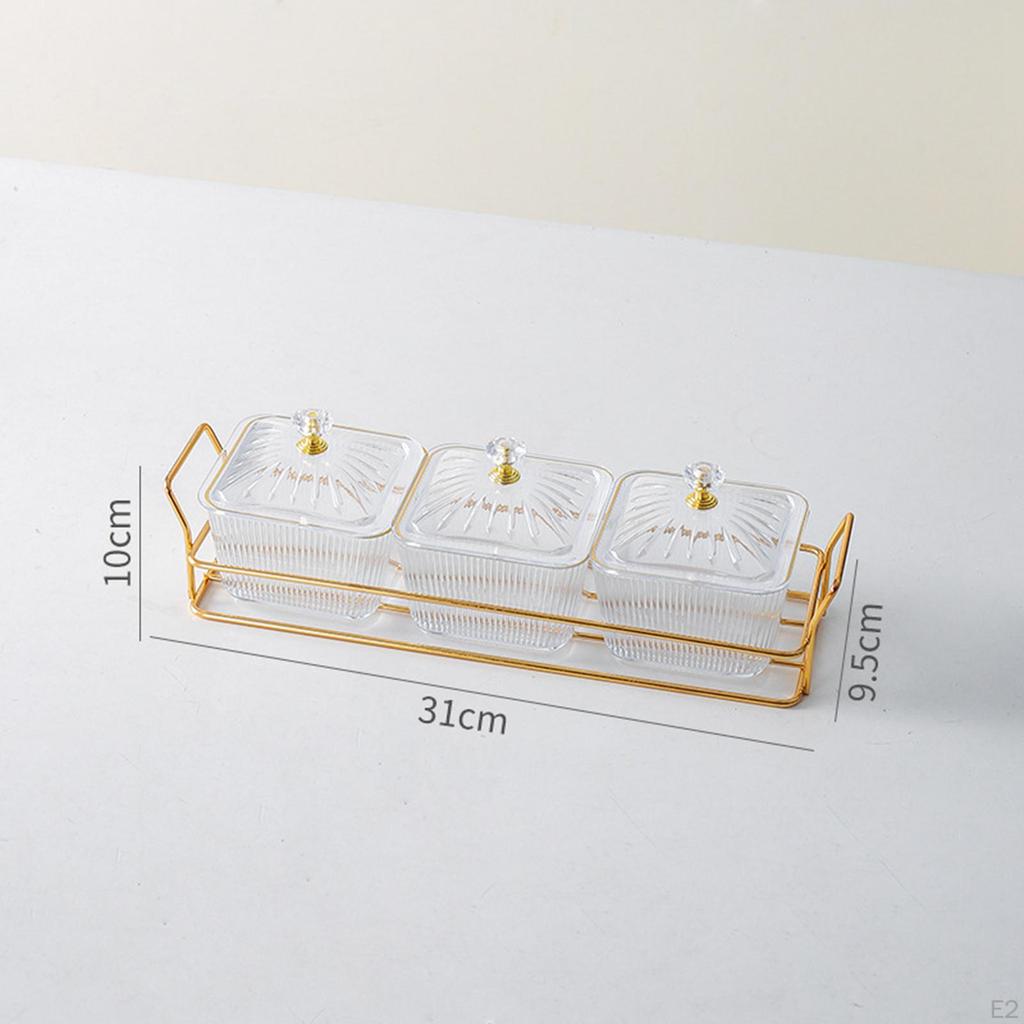 Divided Serving Dish Dried Fruit Tray Food Storage Container Veggie Appetizer for Candy