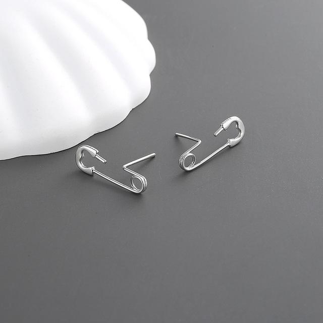 S925 Silver Irregular Pin Earrings for Men and Women Couples