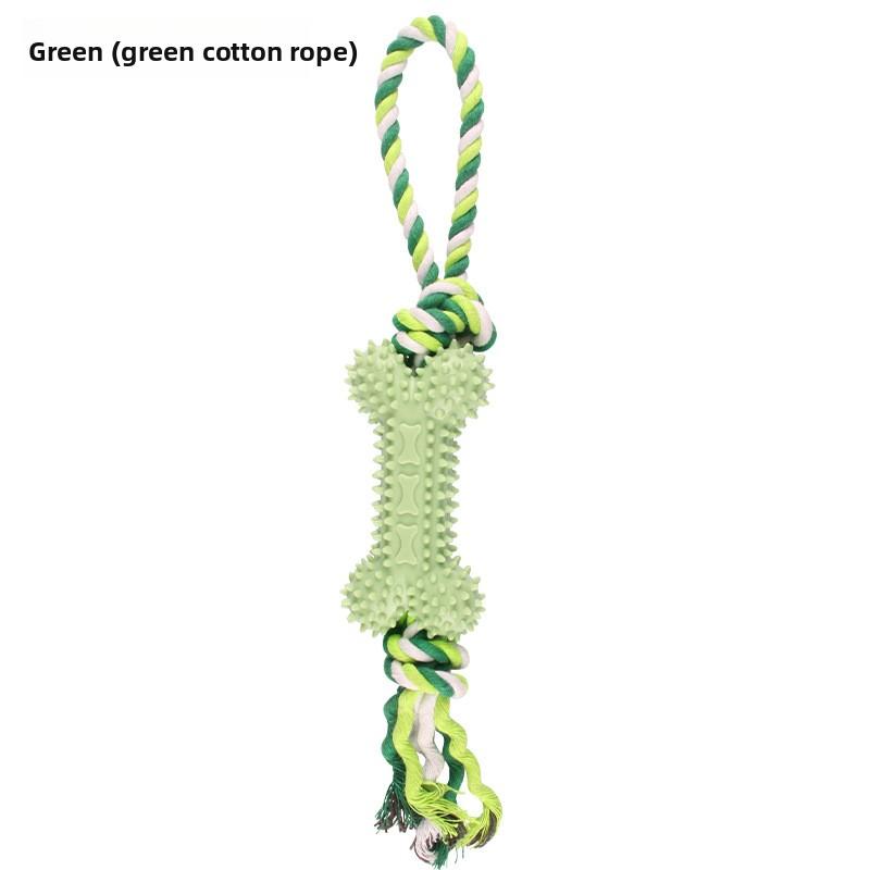 Haustierspielzeug Baumwollseil Knochenform, Verschleißfest, Zahnungs-Seilknoten-Training, Selbstunterhaltendes und Langweiliges Hundespielzeug-Set