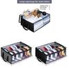 Clothing Storage Box With Clear Lid And Foldable Design For Bedroom And Closet Organization