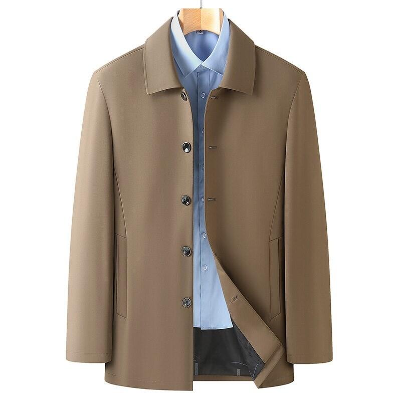 Middle-aged and Elderly Business Casual Jacket for Spring New Lapel Executive Men Regular Dad Jacket