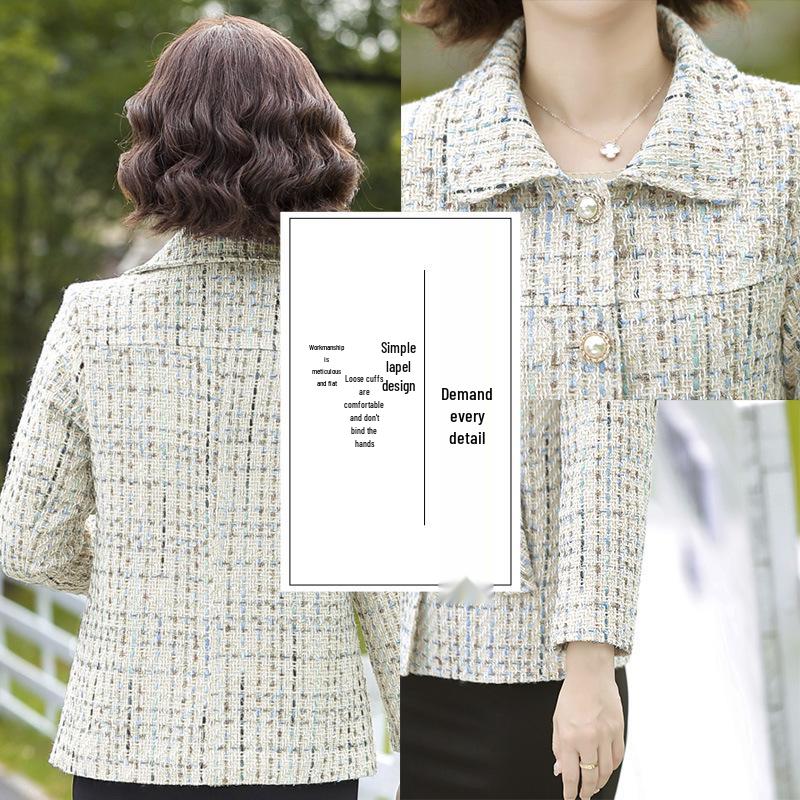 Jaqueta Curta da Moda 2024 da Mamãe: Estilo Primavera & Outono para Mulheres de Meia-idade & Idosas