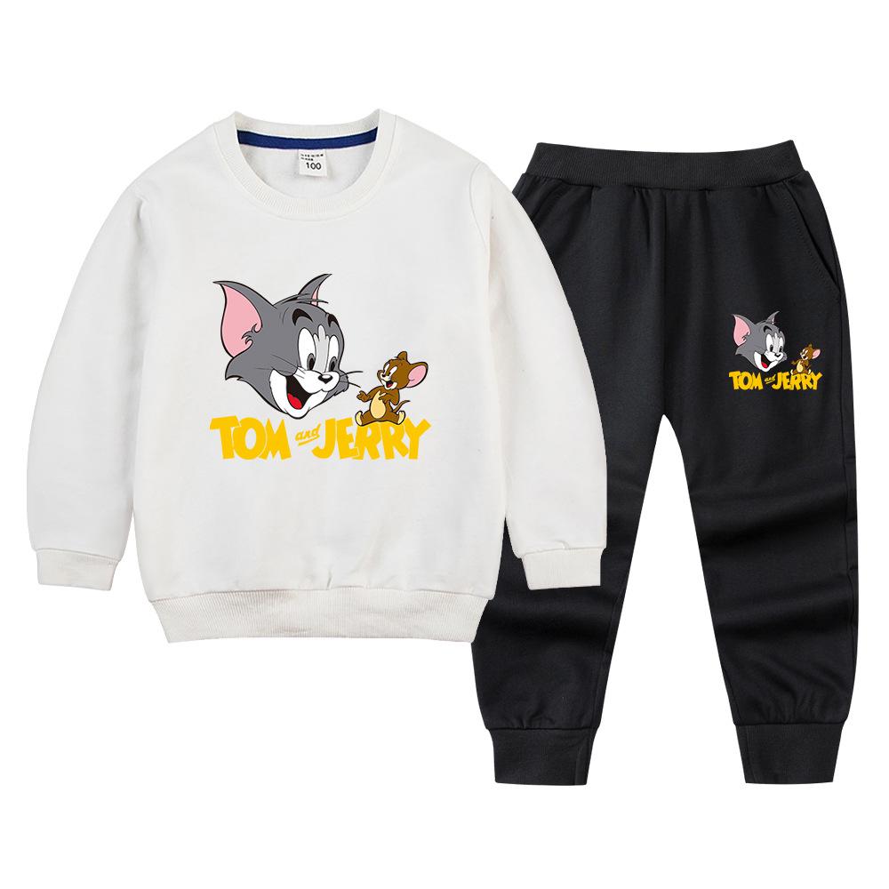 Autumn 2022 Kids' Sweatshirt and Pants Set: Stylish Casual Two-Piece for Boys and Girls