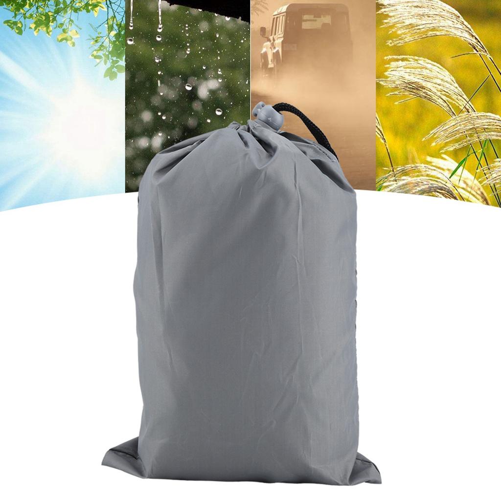 Round Table Dust Cover Outdoor Waterproof Garden Patio Furniture Covers(Gray)