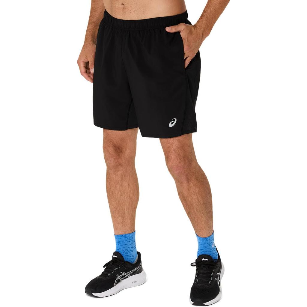 ASICS Running Dry Unisex Size 001 Size S 7-inch Shorts, 2011D301, Adult, (Performance Black),