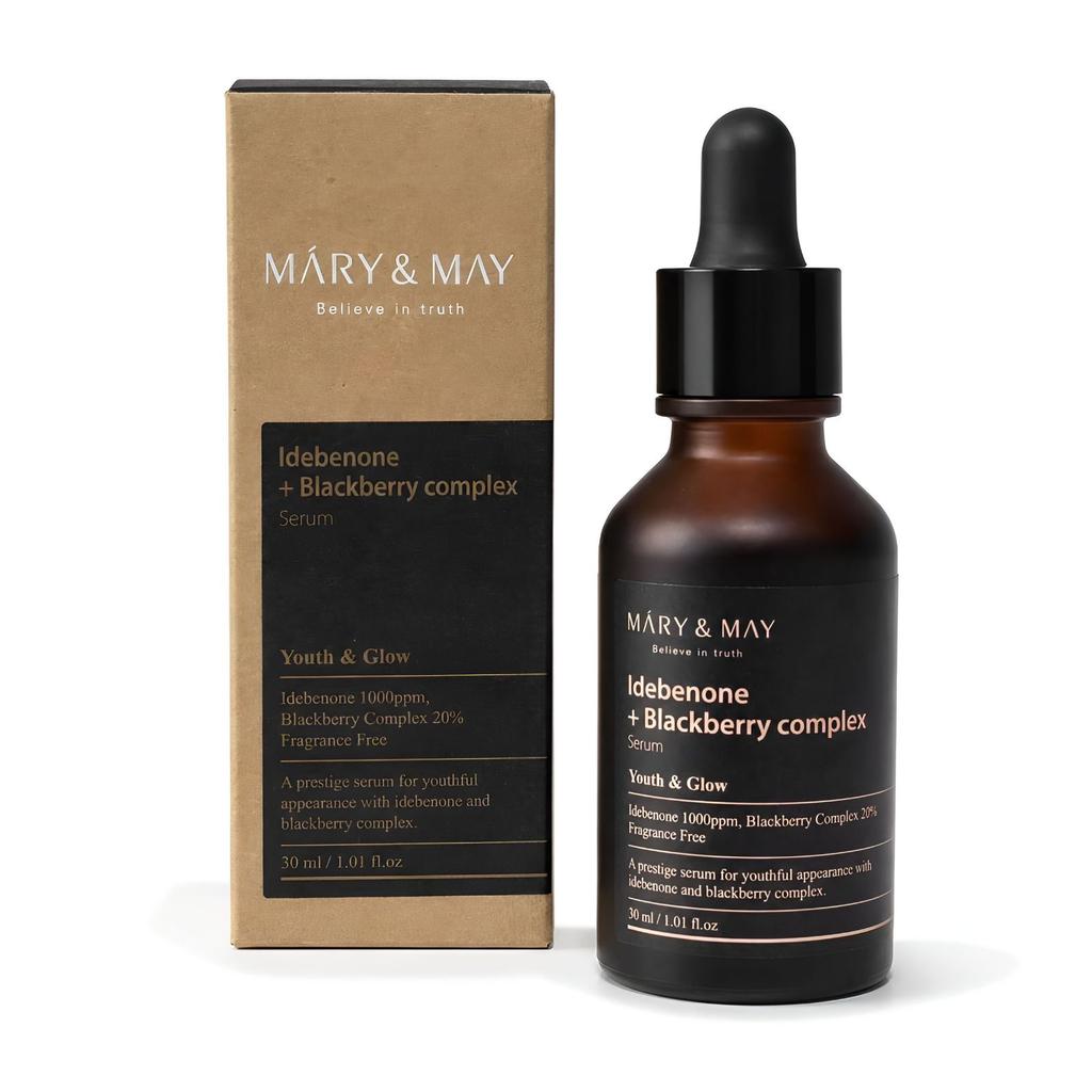 Mary&May Idebenone Blackberry Complex Serum 30ml Korean Anti Aging Brightening Serum