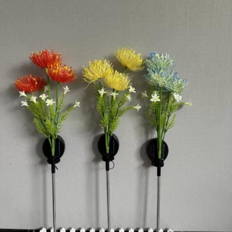 Solar Garden Lights Solar Flowers Lights with Glowing Flowers & Stems Solar Lights Outdoor for Garden Decoration Yard Decor