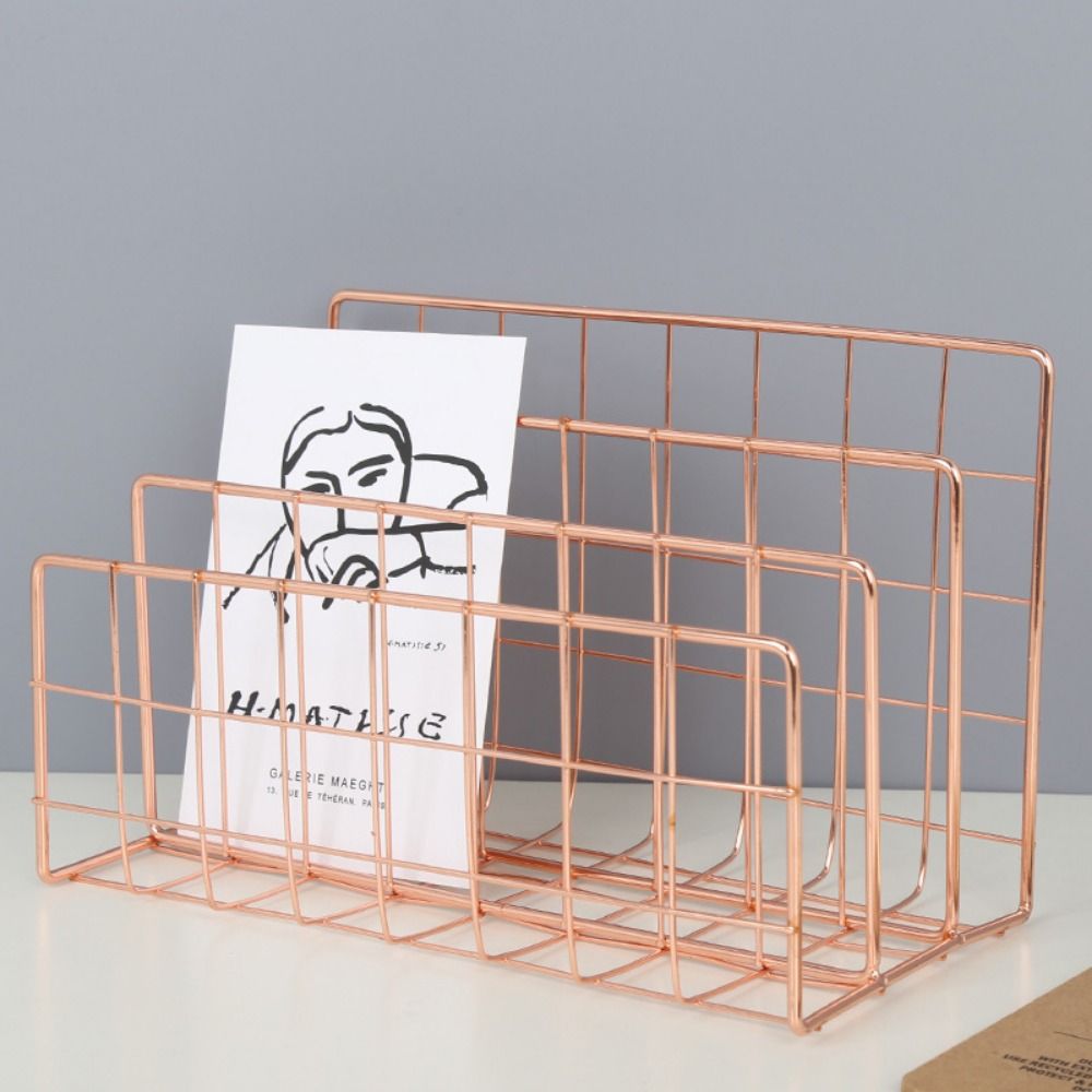 Metall Zeitschriftenständer Ablage Robustes Dokumentenregal Schreibtischzubehör