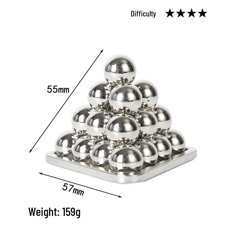 Intelligence Puzzle Zinc Alloy Disentanglement Rings - Unlock Nine Linked Rings Kongming Luban Lock Educational Toy