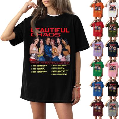 Women's Round Neck Printed Short-sleeved T-shirt Top