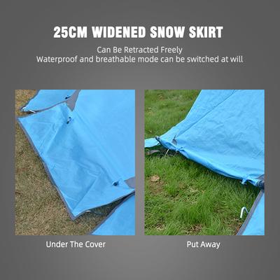 'Snow Skirt Winter Tent 2 Person Aluminum Pole Tent  Mountaineering Snowfield Lightweight Backpack