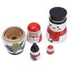 5pcs Nesting Dolls Glossy Round Unique Christmas Style Attractive Decorative Ornaments for Festive