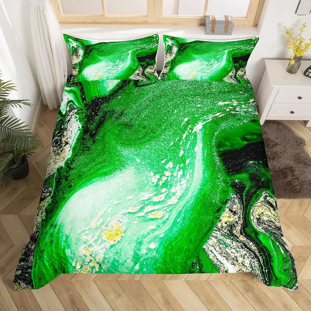 Comforter Marble Bedding Set Marbling Modern Abstract Art Tie Dye Comforter Stone Marble Twin Full King Size