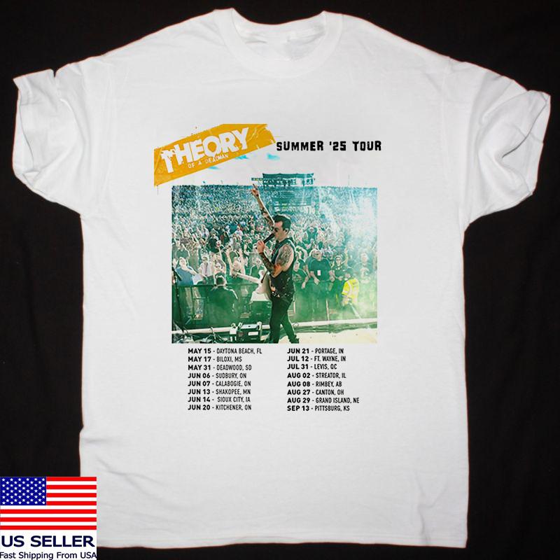 

Theory of a Deadman Band Summer 25 Tour T Shirt Full Size S-5XL Unisex T-Shirt XL