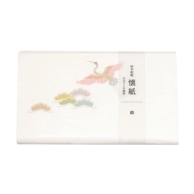 Kimono Beauty Kaishi Crane Design 175mm X 145mm 20 Sheets No.3001
