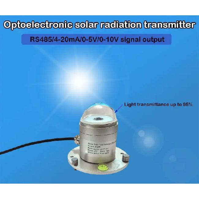 RS485 photoelectric total solar radiation sensor sunshine hour meter radiation monitoring meteorological outdoor 0-2000W/m ²