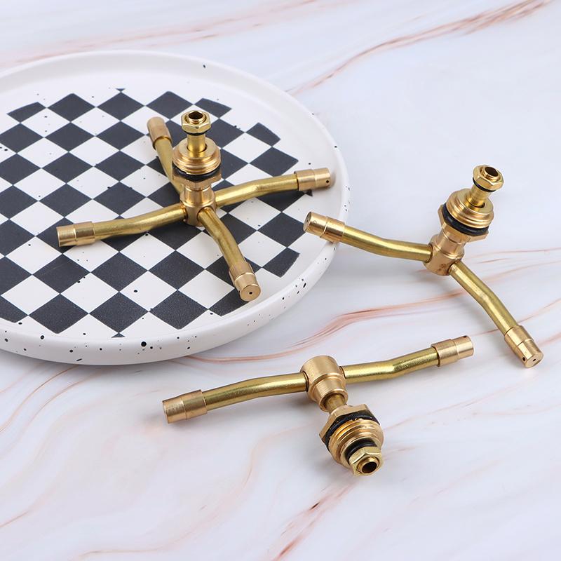 1Pc 2/3/4 Arm 360°Automatic Rotary Whirling Sprinkler Garden Lawn Irrigation Watering Nozzle Spray Rotating Brass Sprayer