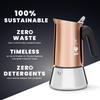 Bialetti Venus Copper 6-Cup Stainless Steel Stovetop Coffee Maker, Espresso Maker, and Mocchinetta