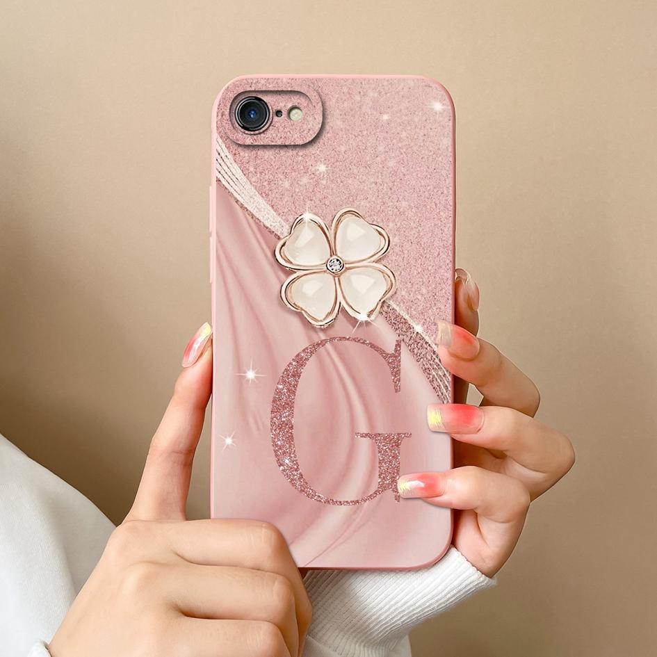 Für Apple iPhone 7 8 6 Plus 11 12 Pro Max Mini X XR SE XS Handyhüllen Mode Krone Buchstaben Muster Flüssiges Silikon Anti-Rutsch Gehäuse Für Apple Hülle