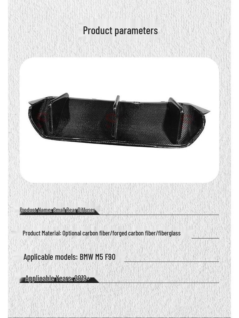 BMW M5 F90 Carbon Fiber Rear Diffuser & Bumper Tail Lip
