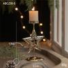 Festive Candle Holder Christmas Candle Holders Gold Color Versatile Use