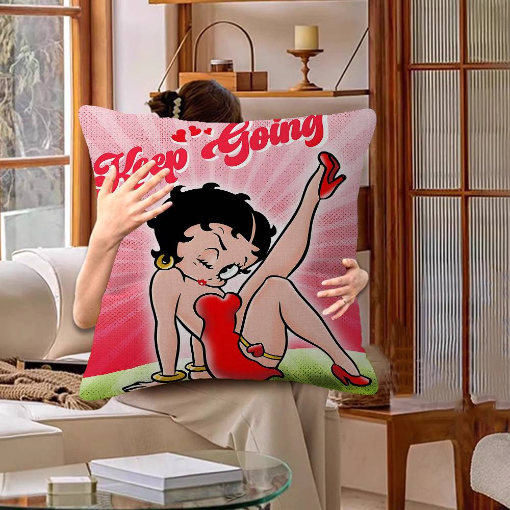 Pretty Cartoon BBetty Bboop Cushion Cover Inches Farmhouse Decor Home Throw Pillow Covers for Couch Decorations