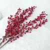 Simulation 3-Fork Red Berry Fortune Fruit Long Branch Acacia Bean Foam Fruit Home Decoration Simulation Plant Props