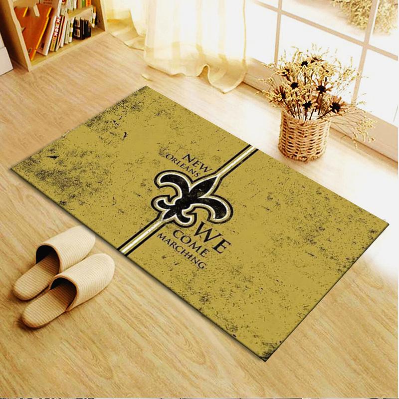 New Orleans Saints Carpet Rug for Living Room Bedroom Home Sofa Decoration,Kids Play Non-slip Floor Mat