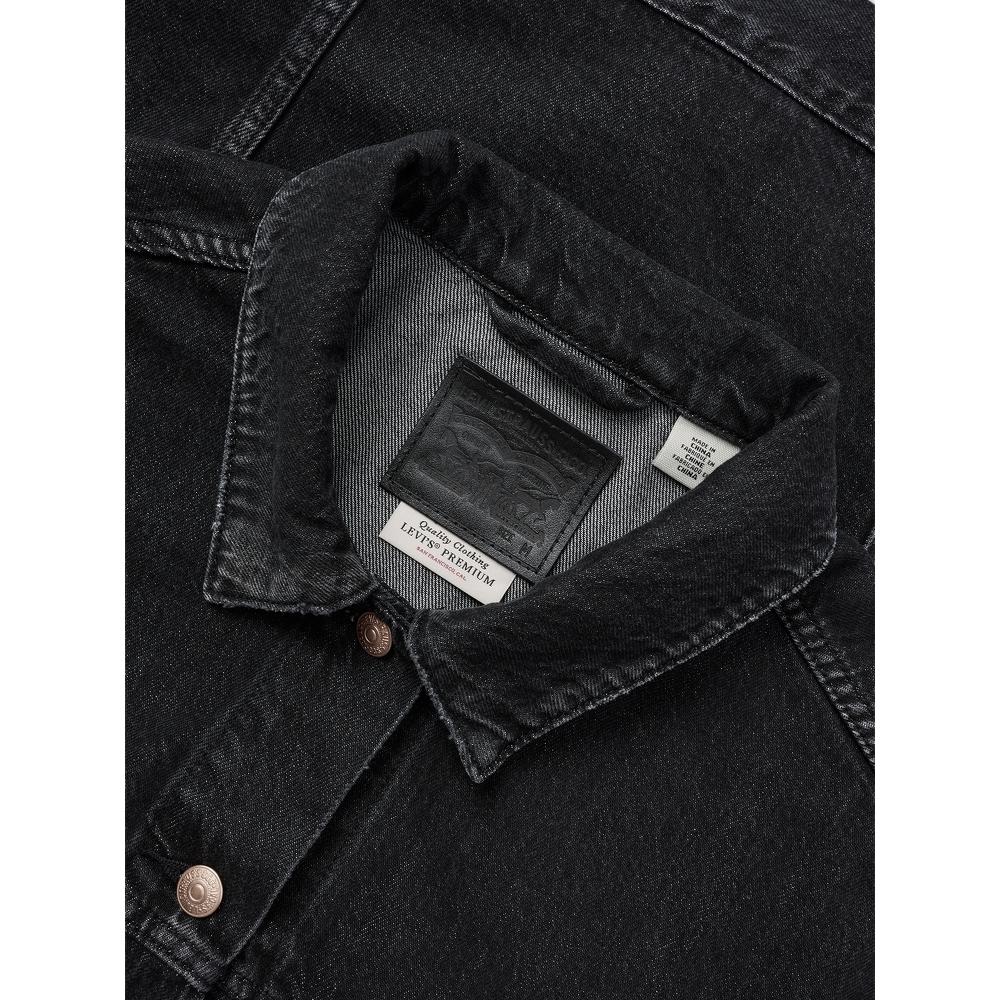 Levis Retro Wash Loose Fit Casual Single-Breasted Jacket Women Jackets Black 001C4-0000
