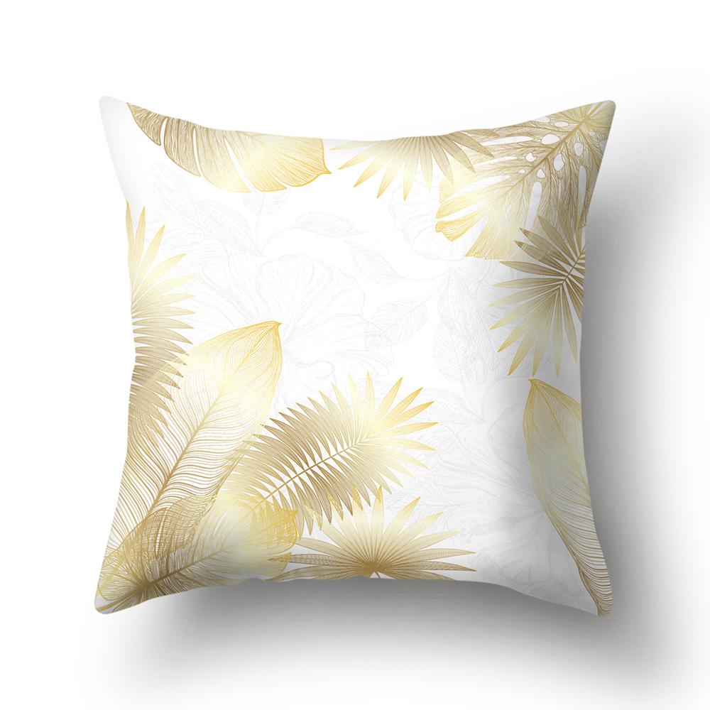 Golden Geometric Puzzle Array Pillow Car Pillow Long Pillow Cushion