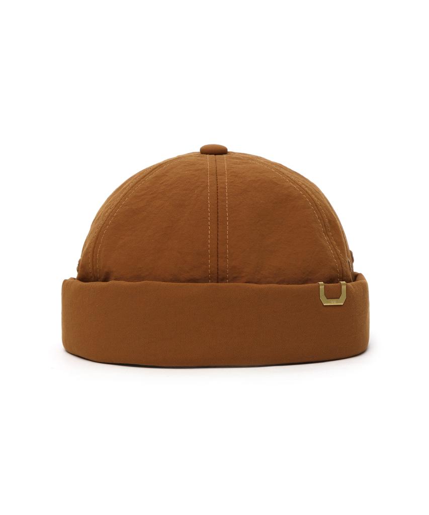 Eondeokeonteulolseutyudio Brimless Cap Half Moon / Washed Ox Nylon / Red Brown