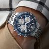 [FOCE] FOCE 45mm Men's Chronograph Blue Metal Watch FM7551WBU