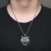 European and American Fashion Retro Domineering Tiger Head Necklace Men's Pendant Trendy Brand Hip-hop Simple