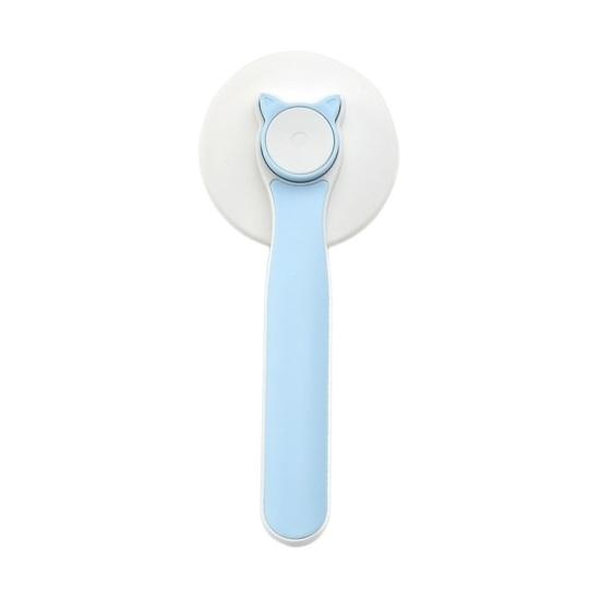 Pet Grooming Comb Self-Cleaning Dog Shedding Brush Angled Stainless Steel Teeth Massage Comb
