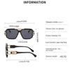 Square Full Frame Sunglasses Man Oversized Large Frame Anti-UV Glasses UV400 Retro HD Sun Glasses Men Fashion Decorate Eyewear