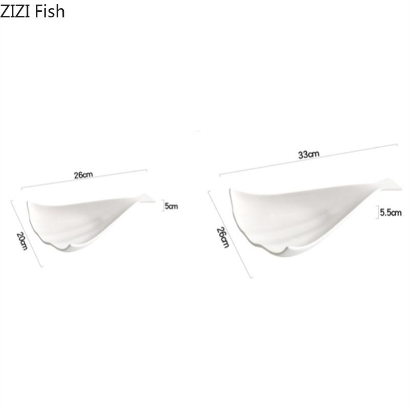 Home Creative Fan-shaped Dining Plate White Salad Steak Plate Light Luxury Restaurant Main Dish Dessert Plate Food Decor Plate