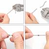 100/200pcs Metal Ball Chain Connectors Clasps 1.5/2.0/2.4/3.2mm for DIY Bracelet Necklace Tag Bead Chain Jewelry Making Supplies
