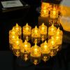 24pcs/box Soft Warm Light Electronic Candle Transparent Rhombus Crystal Tea Light  Confession Scenes
