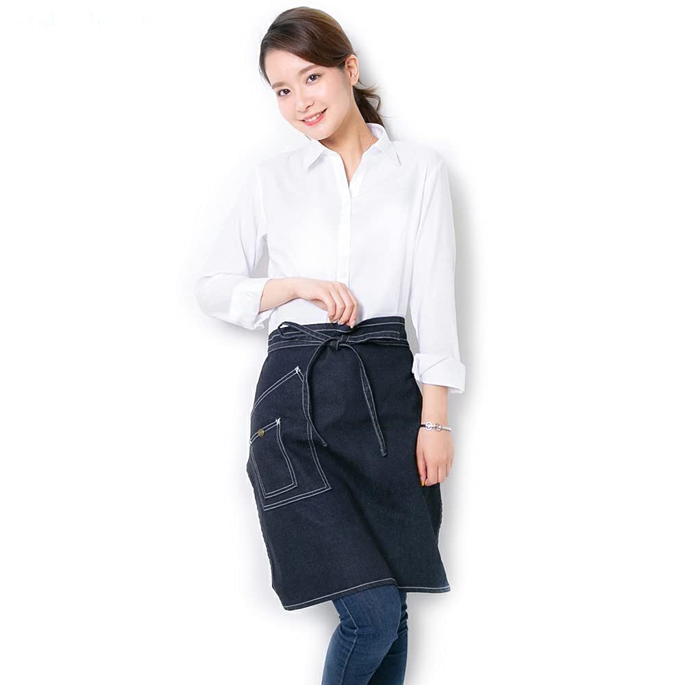 Lee Lck79004 Medium Denim Apron for Front Length Body Width Size Work, Hickory, 71cm, 70cm, 8/Navy