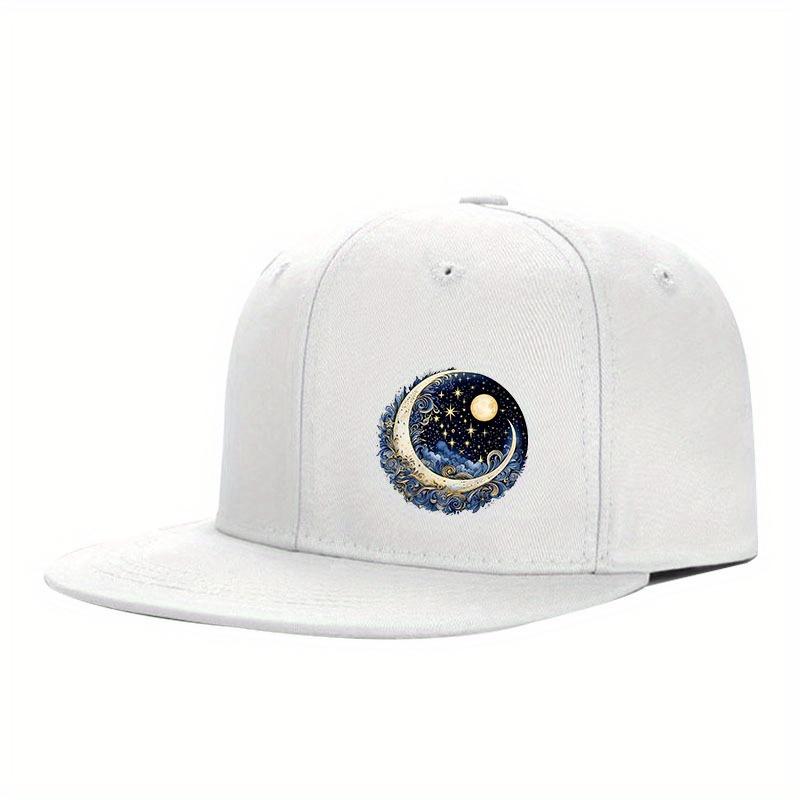 

Crescent Moon Celestial Night Sky Baseball Cap Adult Polyester Adjustable Casual Snapback Hat Unisex One Size