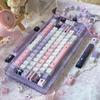 Keycap Memory Cherry Pbt High Value Personality Creative Sweet Cool Purple Pink For Aula 75/89/99 Keycap