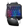Tastatură de gaming ergonomică robotică cu iluminare LED din spate cu fir, pentru o singură mână