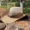 Adult Unisex Cowboy Hat for Travel Outdoor Summer Sun Hat Soft Breathable Mesh Cowgirl Hat Women Men Beach Cap Headwear