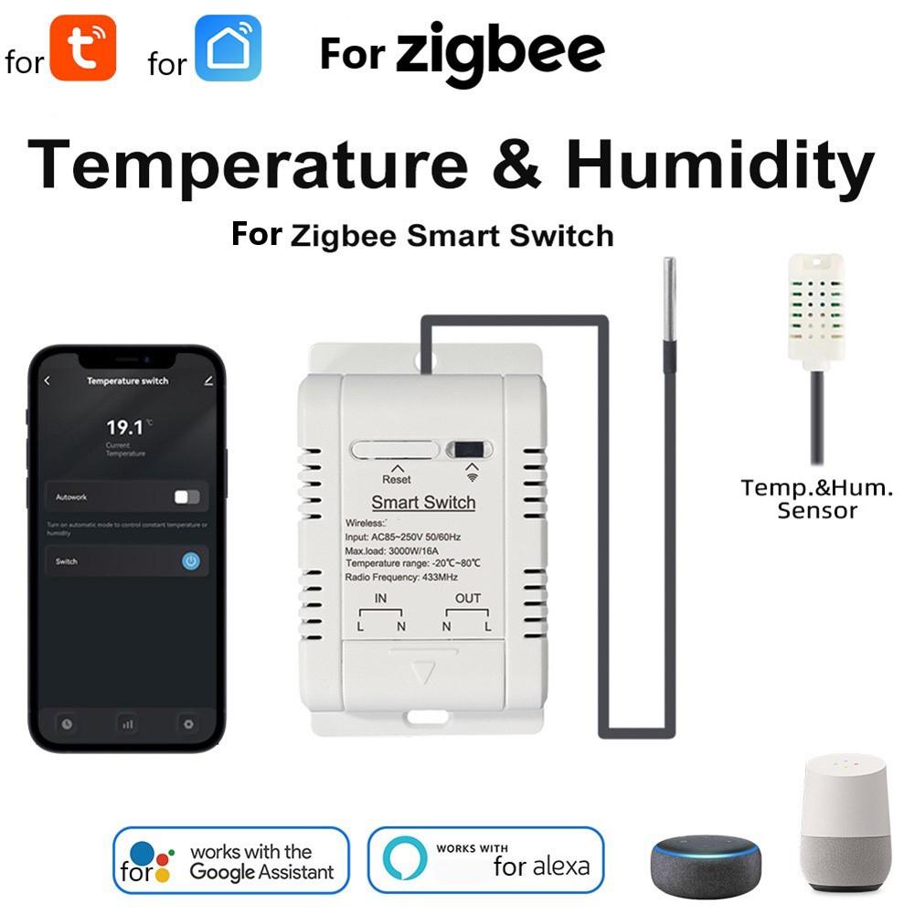 Smart Thermostat with For Zigbee and For Tuya for Temperature and Humidity Control Compatible with Voice Assistants