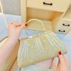 Pleated Shell Pattern Handbag Glitter Ladies Clutch Bag Elegant Evening Banquet Bag  Women
