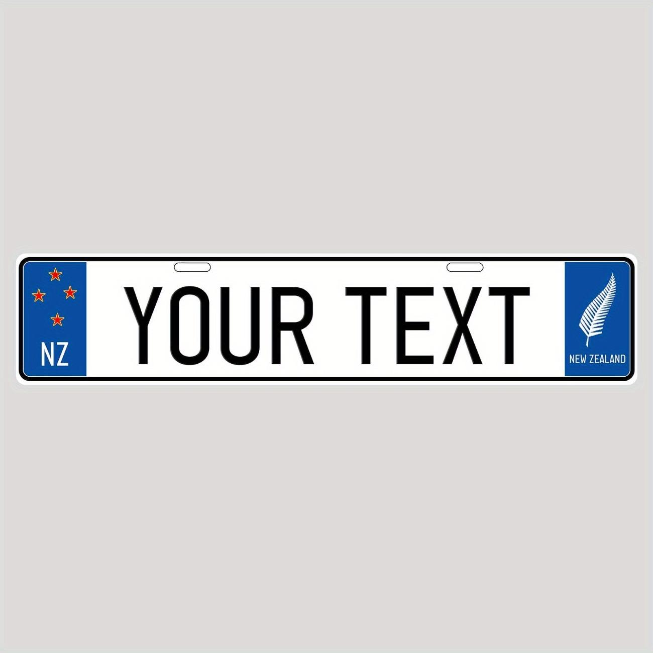

Customizable Retro New Zealand Street Art Aluminum Decorative Sign 40x10cm for Car Home Wall Decor білий