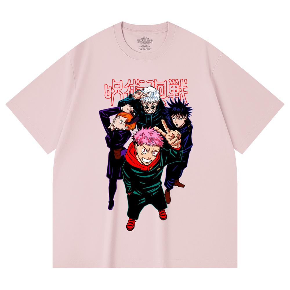 230 Gsm 100% Cotton Jujutsu Kaisen V12 Jujutsu High Print Unisex Heavy Cotton T Shirt