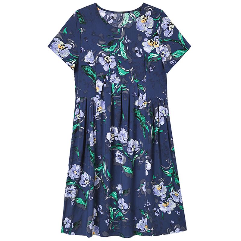 Summer Casual Women's Dresses Vintage Clothes Plus Size Short Sleeve Elegant Long Dress