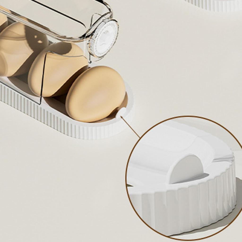 Egg Holder For Fridge Rolling Double-Layer Container Egg Rack For Kitchen Counter Boiled Pantry Table Home