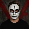 Nicht stickige Maske für langes Tragen Gruselige Halloween-Maske für Erwachsene Horror Realistisches Cosplay Party Gealtertes texturiertes Zubehör Gruselige Vollgesichts-Maskerade